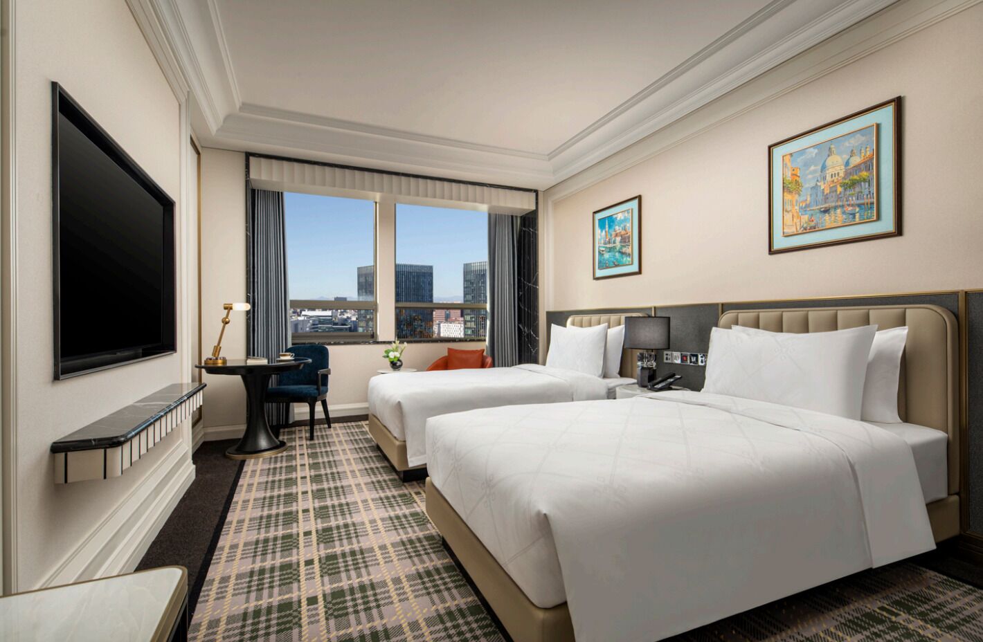 Executive Room, Lounge Access, 2 Single Size Beds, High Floor | Premium bedding, down comforters, in-room safe, blackout drapes
