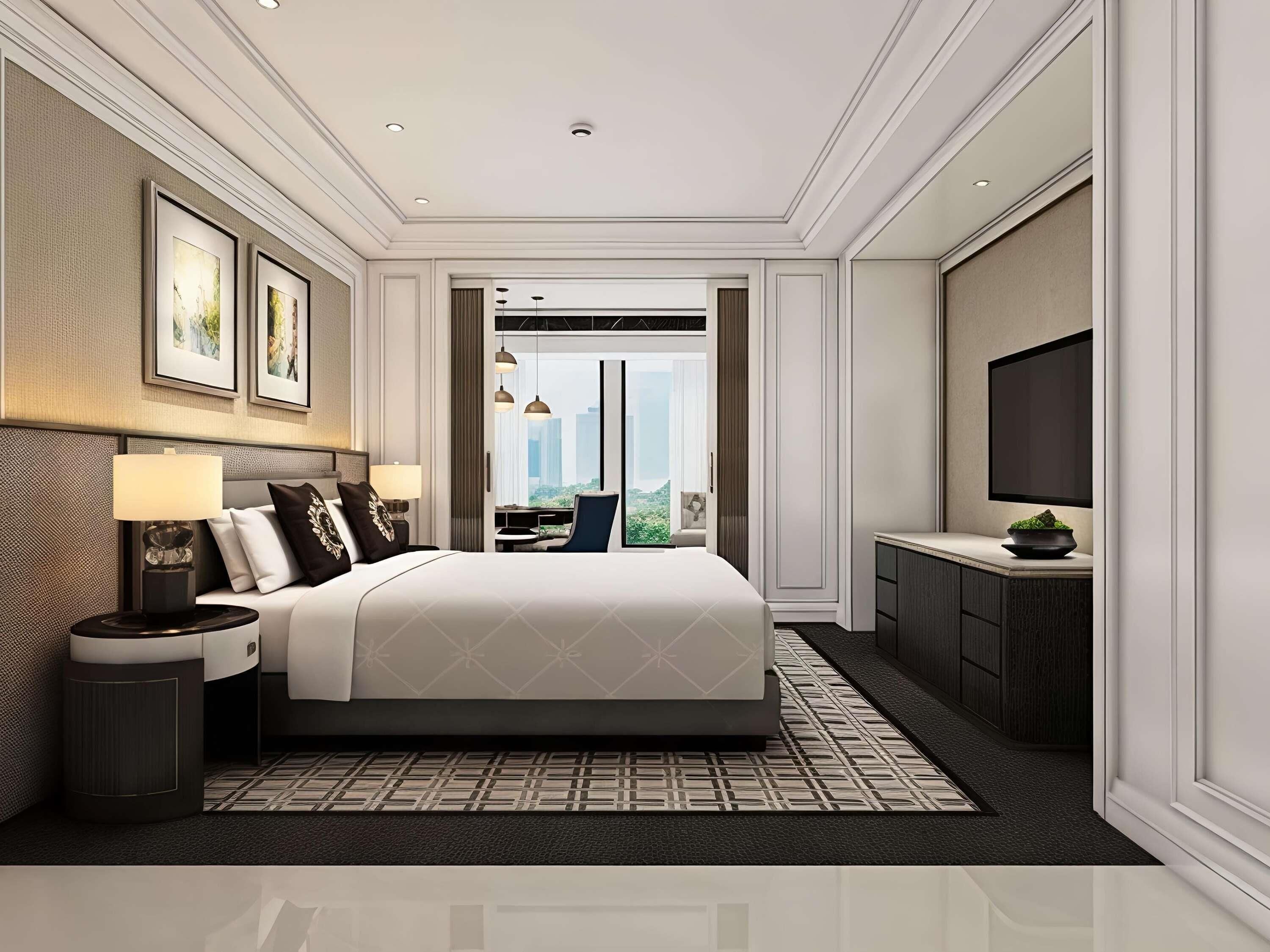 Premium Deluxe Room, 1 King Size Bed, 1 Chess Table, High Floor | Premium bedding, down comforters, minibar, in-room safe