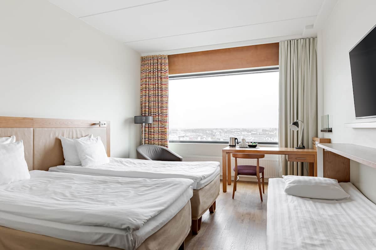 standard twin room (extra bed possibility) | minibar, in-room safe, desk, laptop workspace