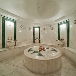 Een sauna, een bubbelbad, een stoombad, een Turks bad/hammam