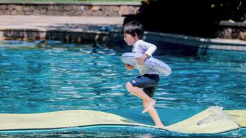 Guests can enjoy water activities in our pool.