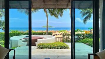 Sea Front Pool Villa, 2 Bedroom Villa, Bedroom 1: 1 King, Bedroom 2: 1 King, Ocean View | 1 bedroom, Select Comfort beds, minibar, in-room safe