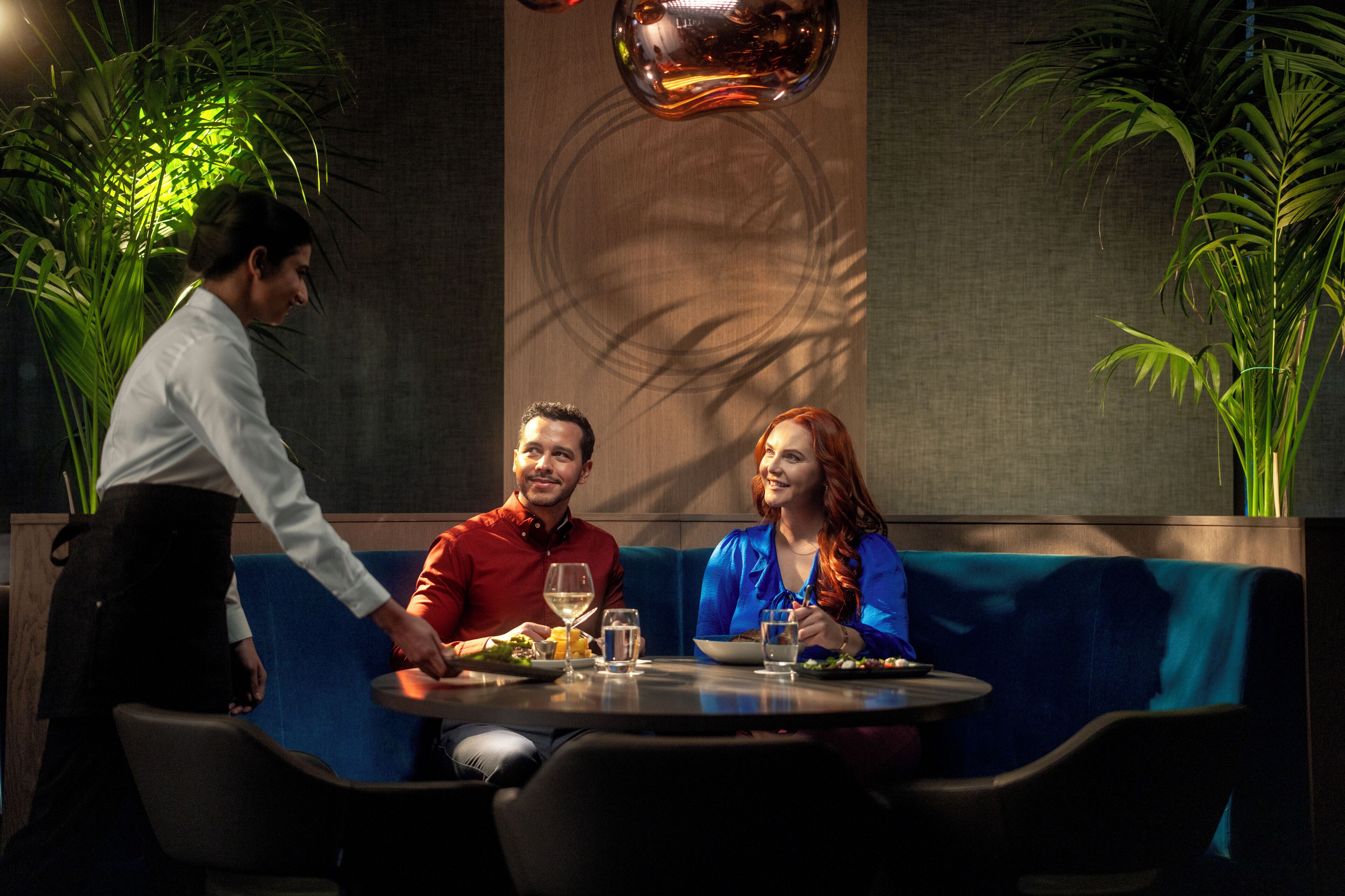 breakfast, lunch and dinner served