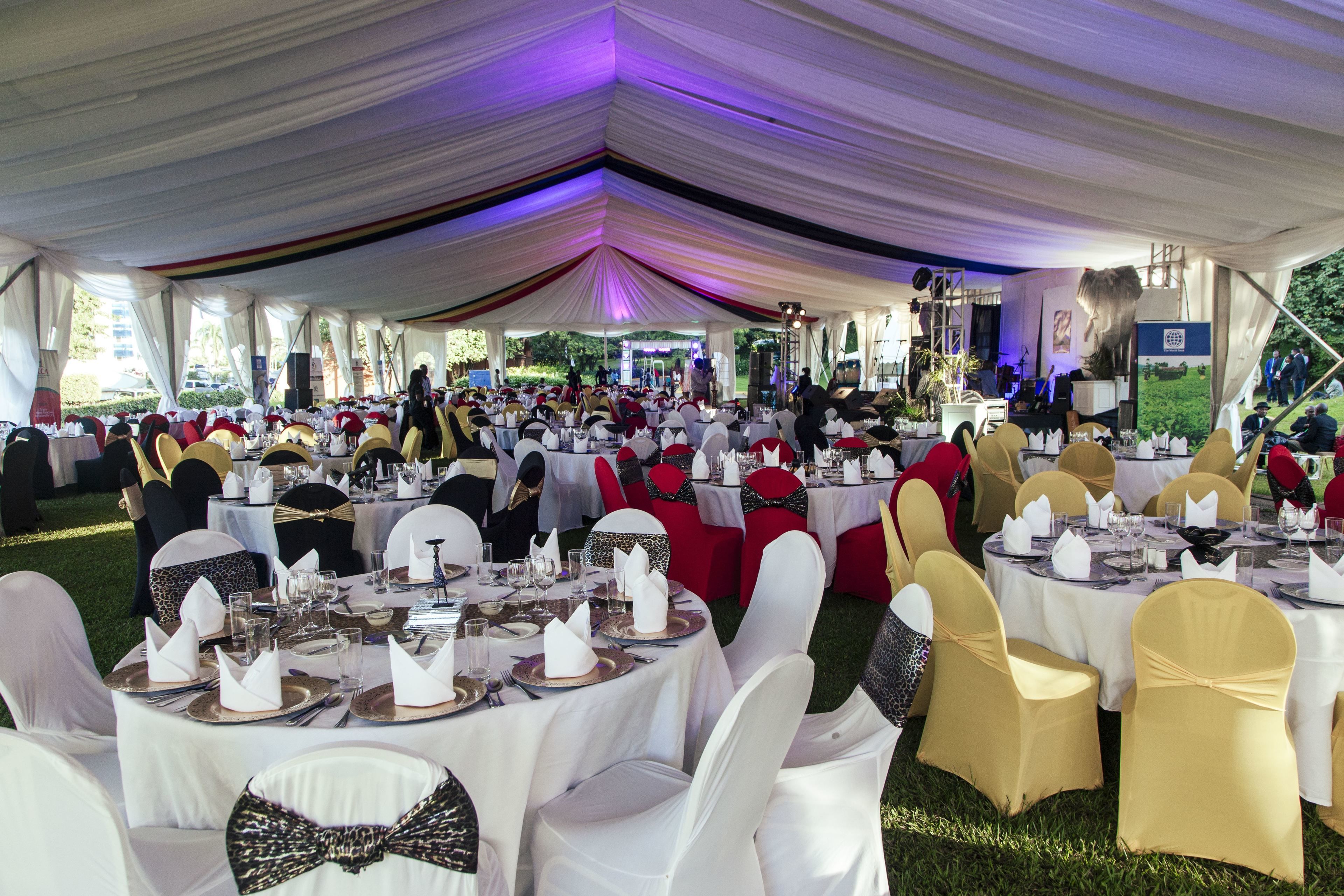 outdoor banquet area