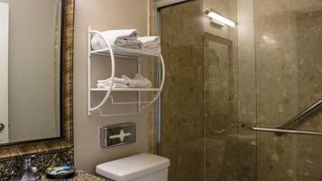 Standard Room, 2 Queen Beds | Bathroom | Free toiletries, hair dryer, towels
