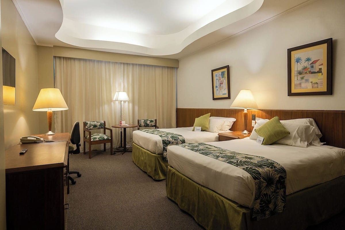 Premium bedding, down comforters, pillowtop beds, in-room safe