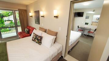 Desk, blackout curtains, iron/ironing board, free WiFi