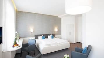 Ropa de cama hipoalergénica y minibar