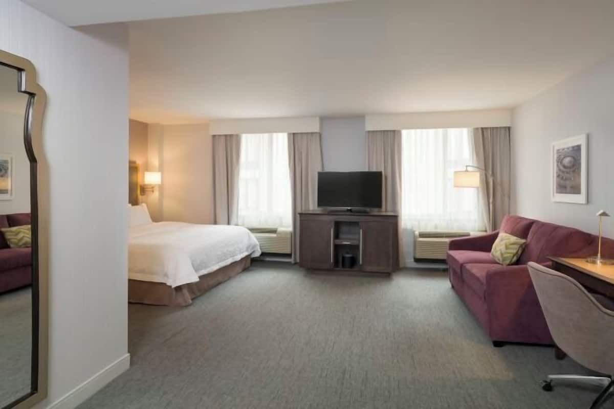 In-room safe, desk, blackout curtains, iron/ironing board