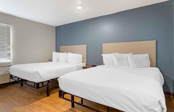 Standard Studio, 2 Double Beds, Non Smoking, Refrigerator & Microwave | Desk, laptop workspace, iron/ironing board, free WiFi