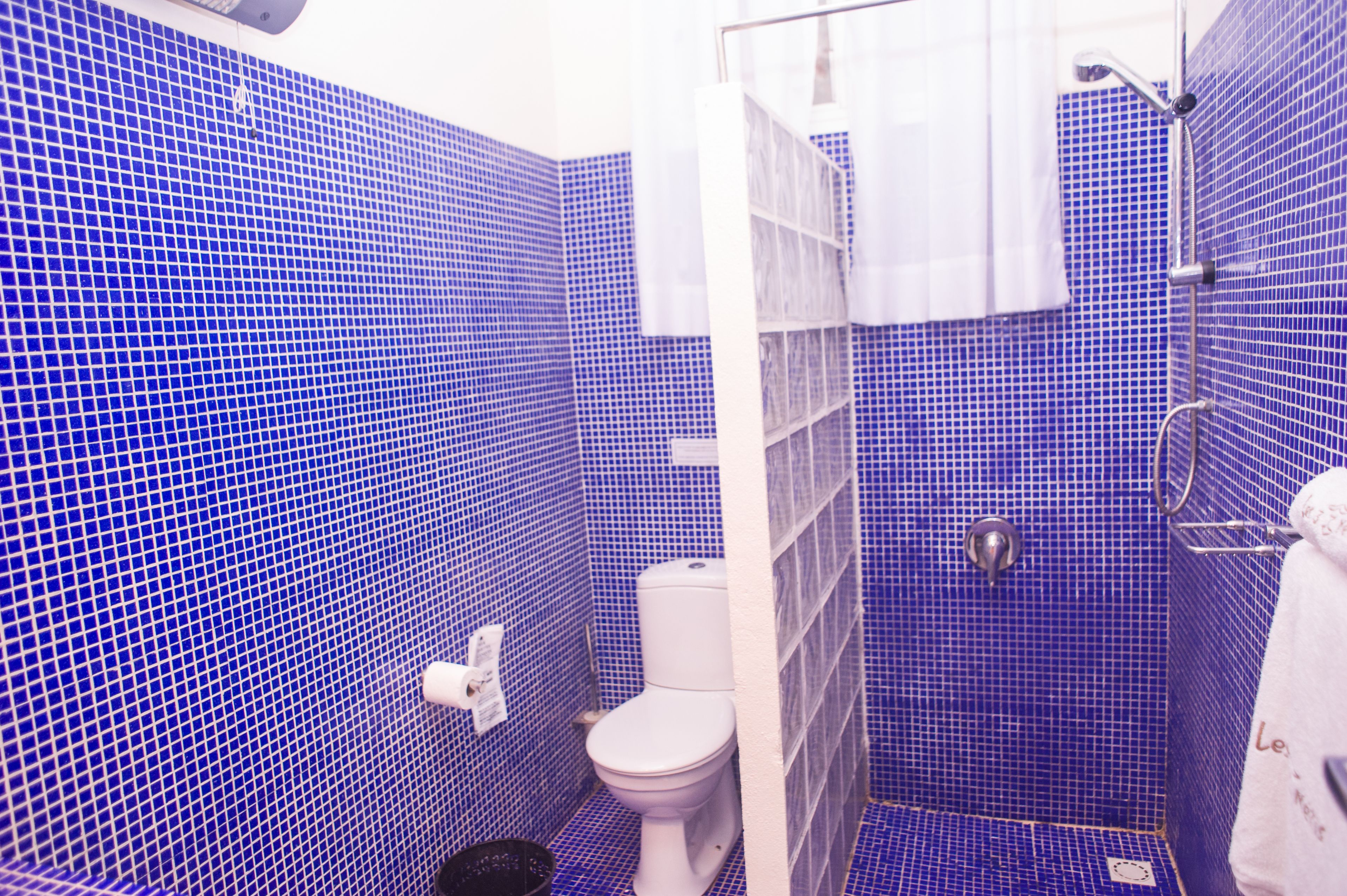 twin room | bathroom | shower, rainfall showerhead, designer toiletries, hair dryer