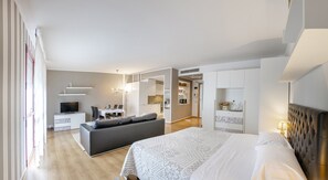 Loft | 1 多间卧室、熨斗/熨衣板、免费 WiFi、床单