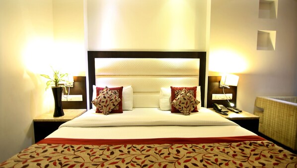 Ropa de cama de alta calidad y minibar 