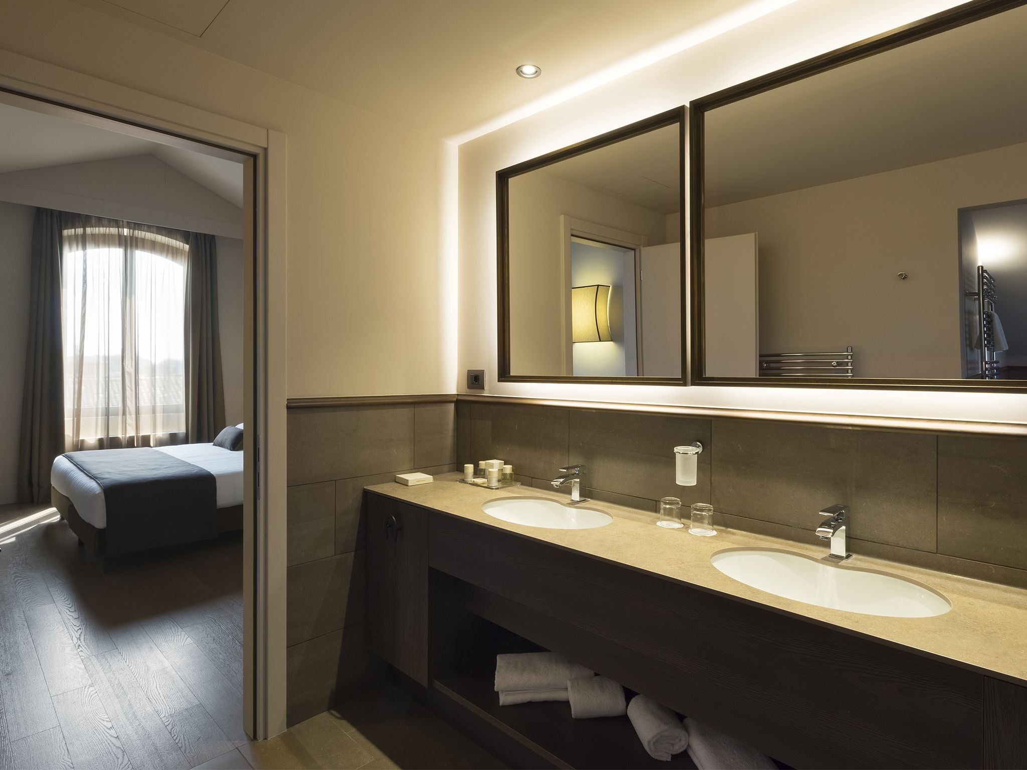 free toiletries, hair dryer, slippers, bidet