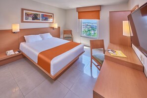 Desk, blackout curtains, iron/ironing board, free WiFi