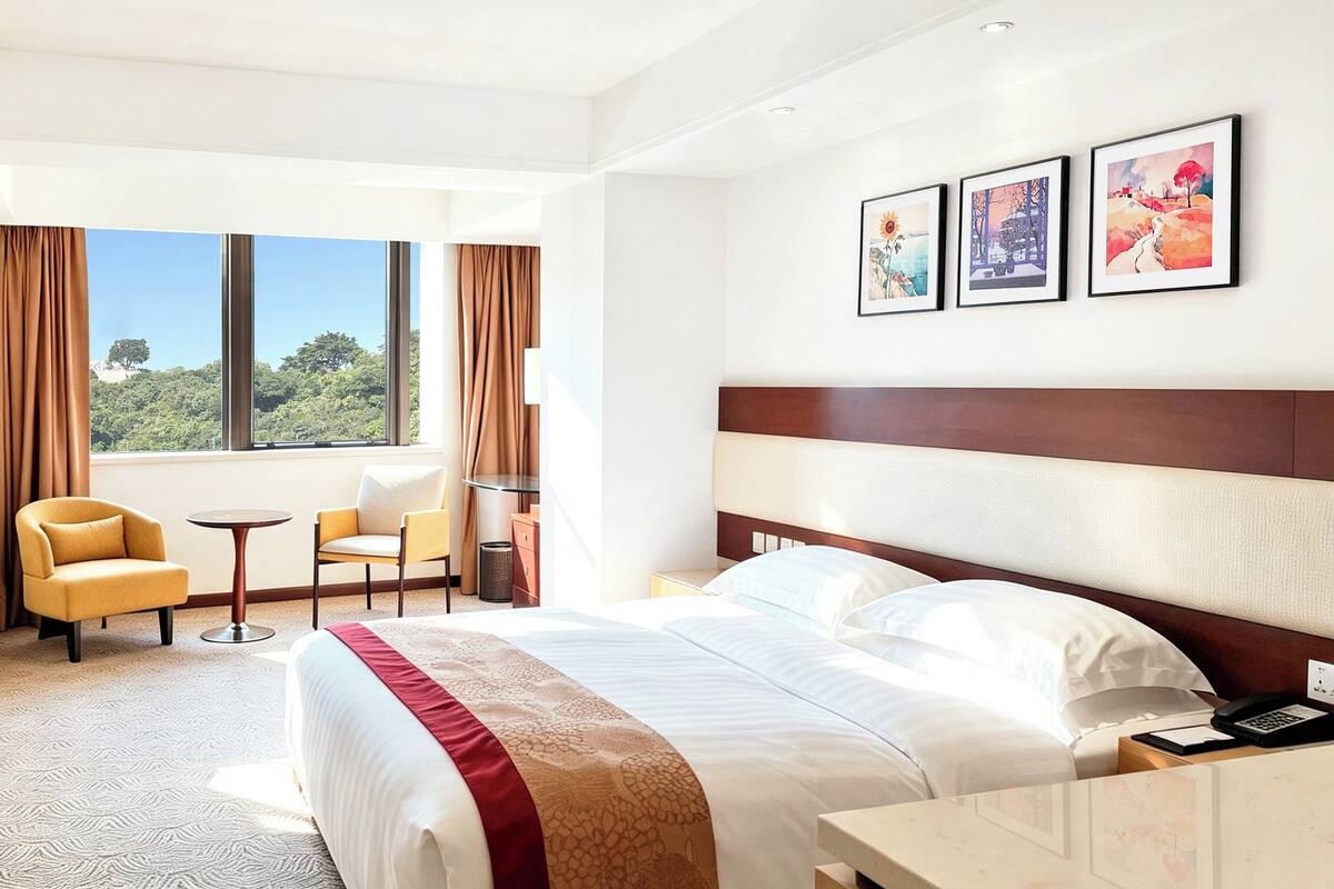 Premier deluxe room,1 double bed | Minibar, in-room safe, desk, iron/ironing board
