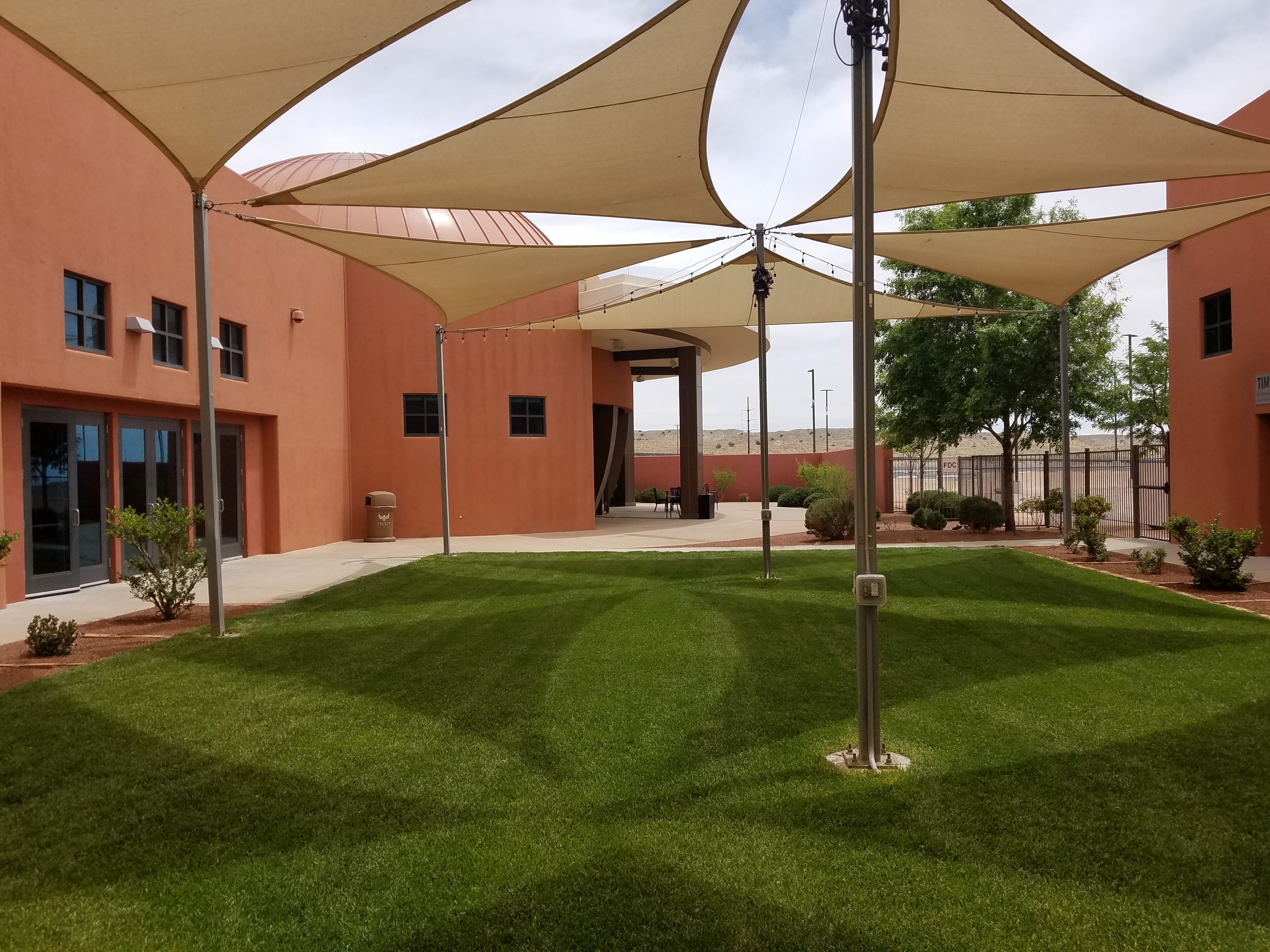 outdoor banquet area