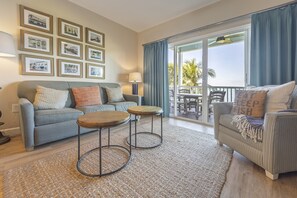 Stadtwohnung | Wohnbereich | 40-Zoll-Fernseher mit Kabelempfang