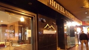 A hotel entrance with a sign reading "HOTEL CORDON HOTEL". - Cordon del Plata (Mendoza)