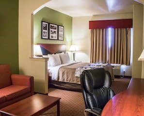 In-room safe, desk, blackout drapes, iron/ironing board - Sleep Inn & Suites at Six Flags (San Antonio)