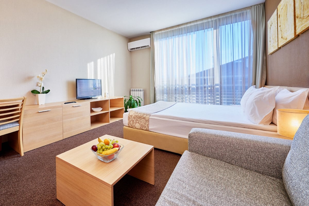 Studio Standard | 1 sovrum, allergitestade sÀngklÀder, duntÀcken och minibar