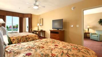 In-room safe, desk, laptop workspace, blackout curtains