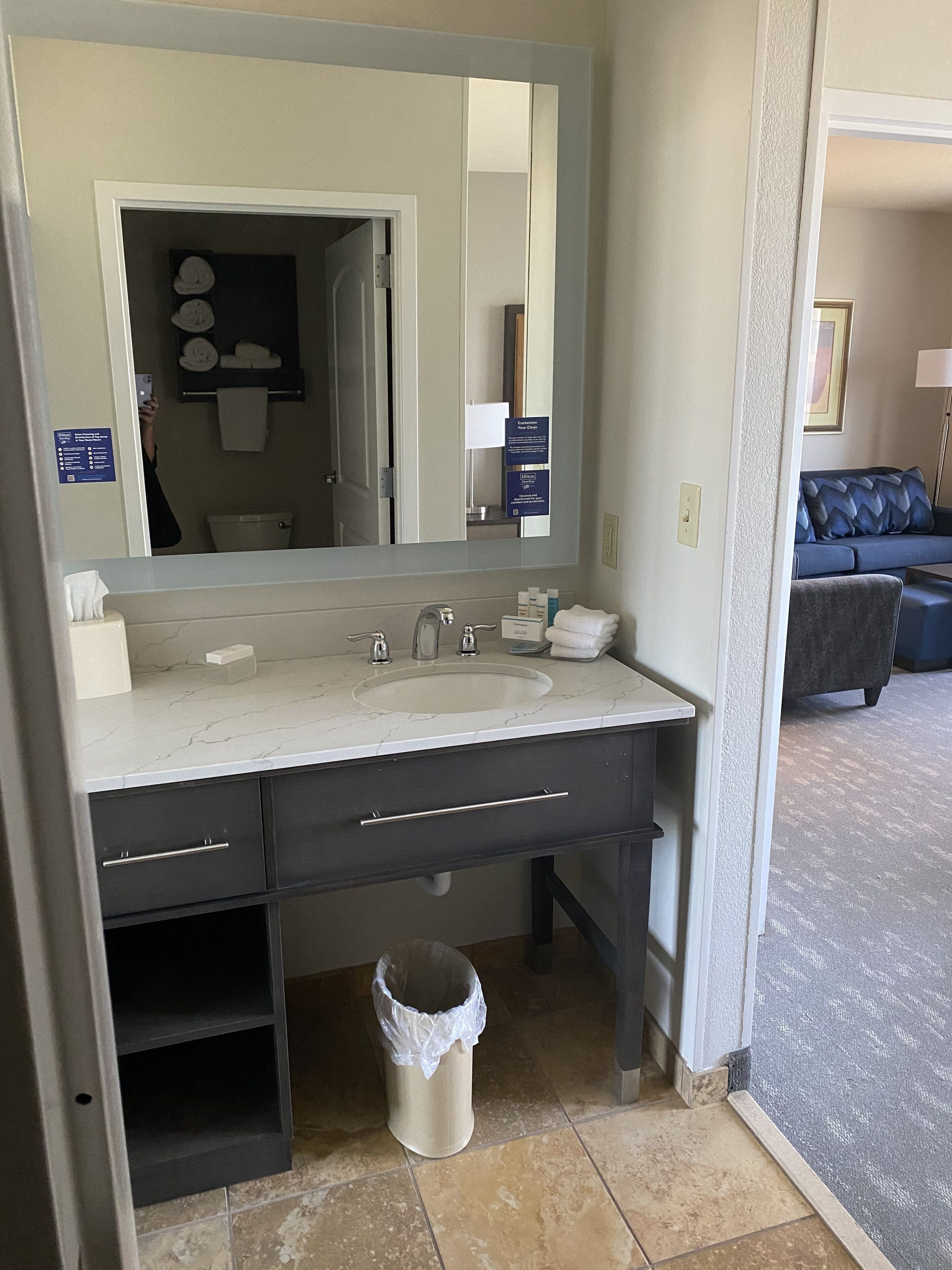 free toiletries, hair dryer, towels