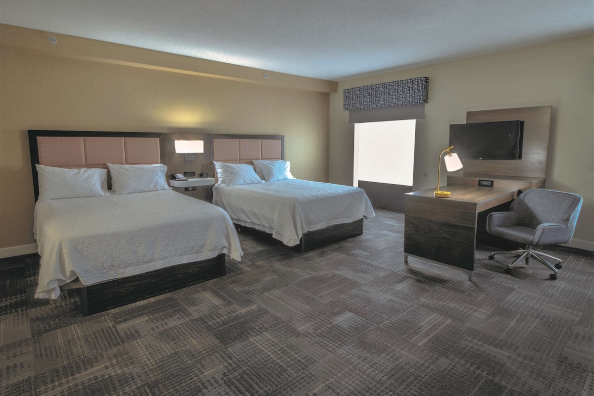 studio, 2 queen beds, non smoking | premium bedding, in-room safe, blackout curtains, iron/ironing board