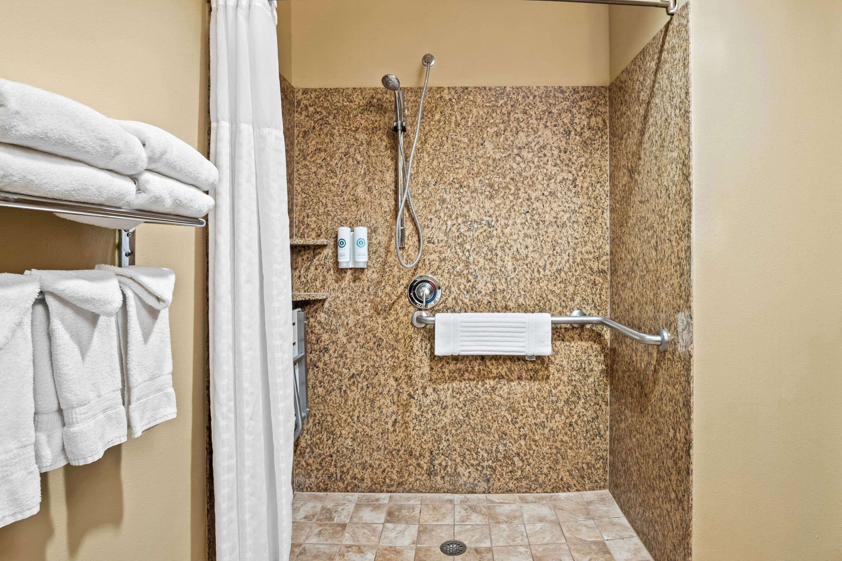 suite, 1 king bed with sofa bed, accessible, non smoking | premium bedding, desk, laptop workspace, blackout curtains