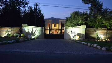 Front of property – evening/night