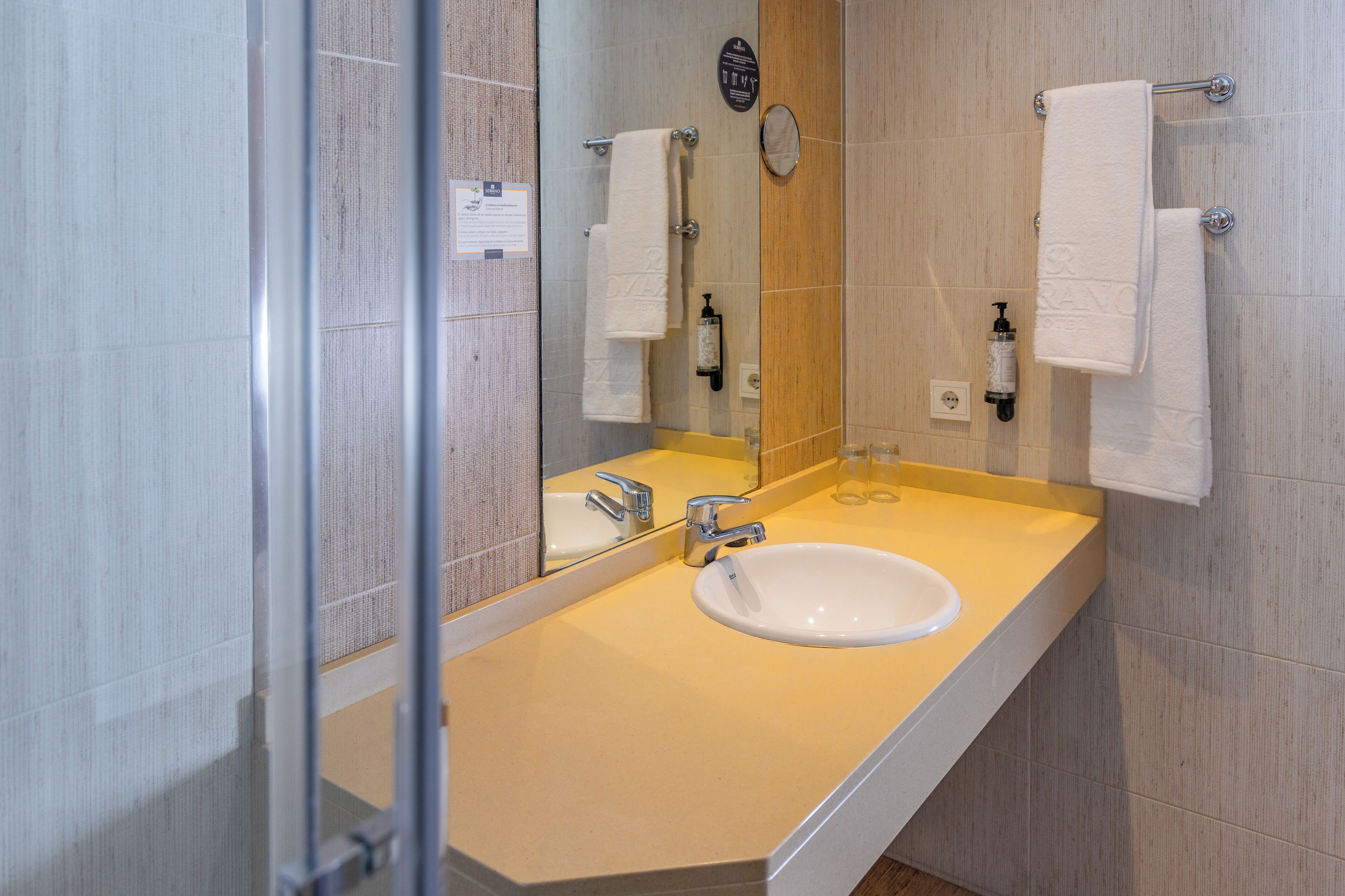 double or twin room | bathroom | hair dryer, towels