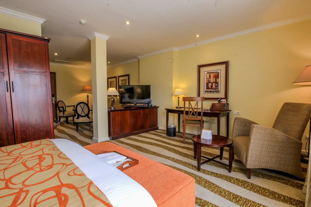 Junior Suite | Minibar, in-room safe, desk, laptop workspace