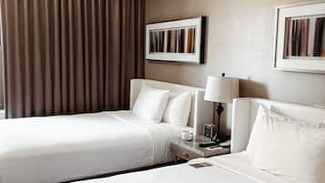 Egyptian cotton sheets, premium bedding, down comforters, in-room safe
