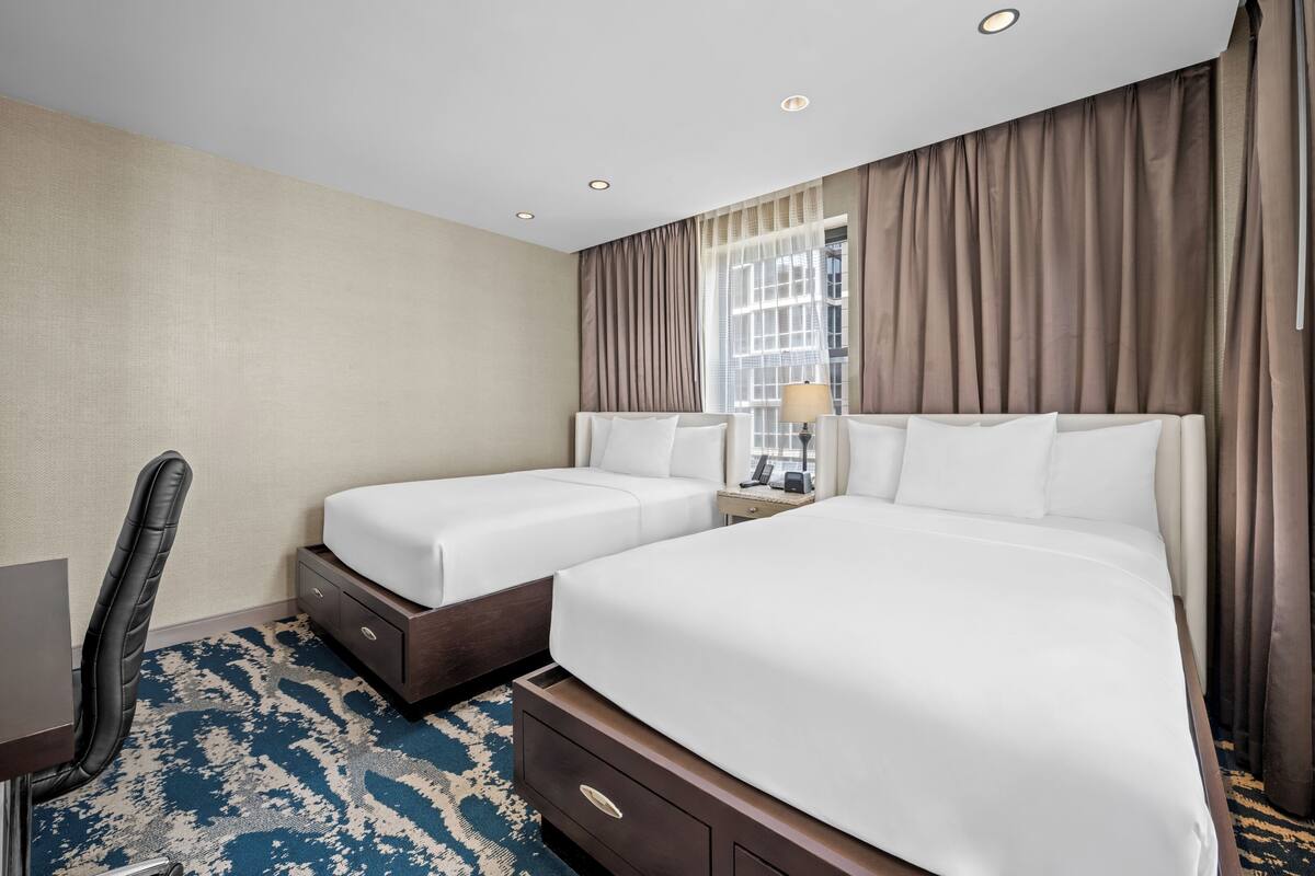 Egyptian cotton sheets, premium bedding, down comforters, in-room safe