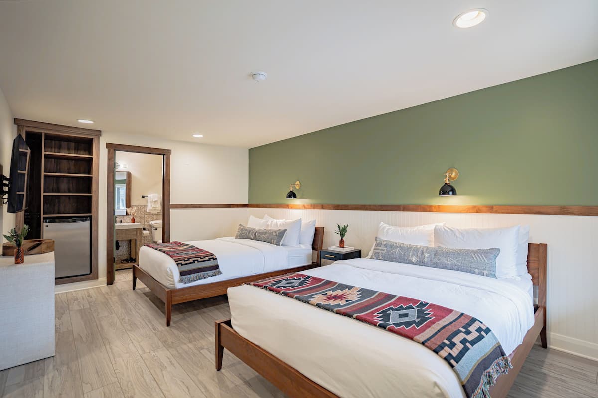 Hypo-allergenic bedding, down duvets, memory-foam beds, free WiFi