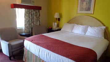 Premium bedding, down comforters, desk, laptop workspace