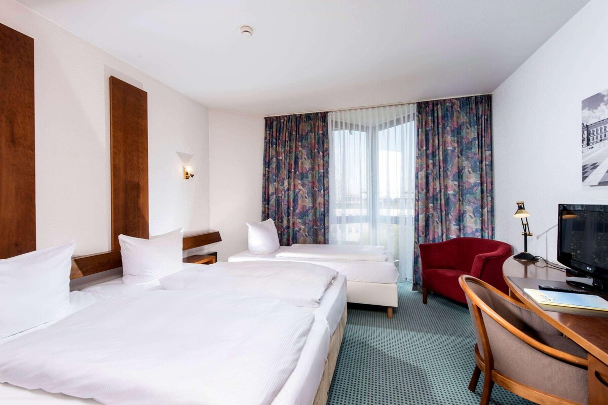 In-room safe, desk, blackout curtains, free cots/infant beds