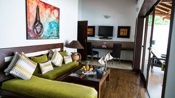 Deluxe Suite (With Plunge pool) | Living area | LCD TV