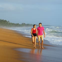 On the beach, beach towels, beach volleyball, beach bar