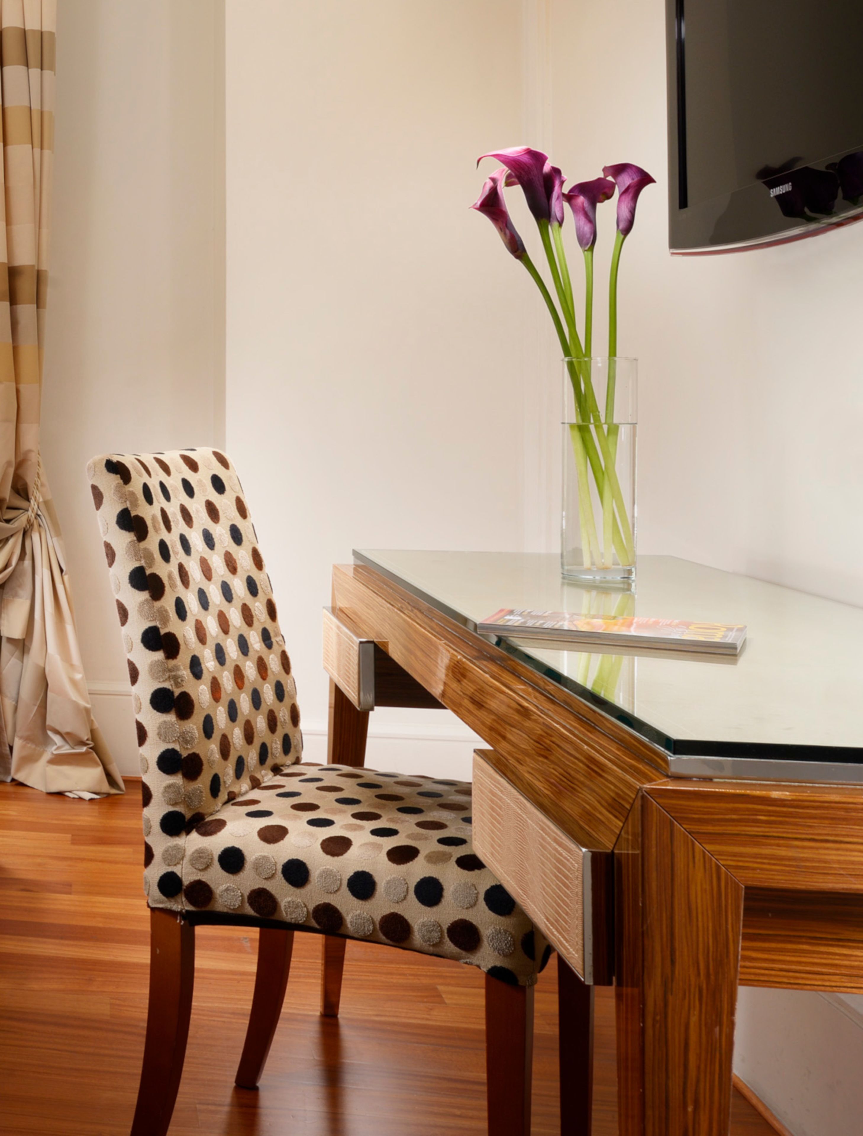 hypo-allergenic bedding, down duvets, in-room safe