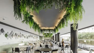 Breakfast, lunch, dinner served; garden views