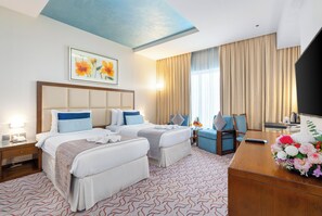 Premium bedding, minibar, in-room safe, desk