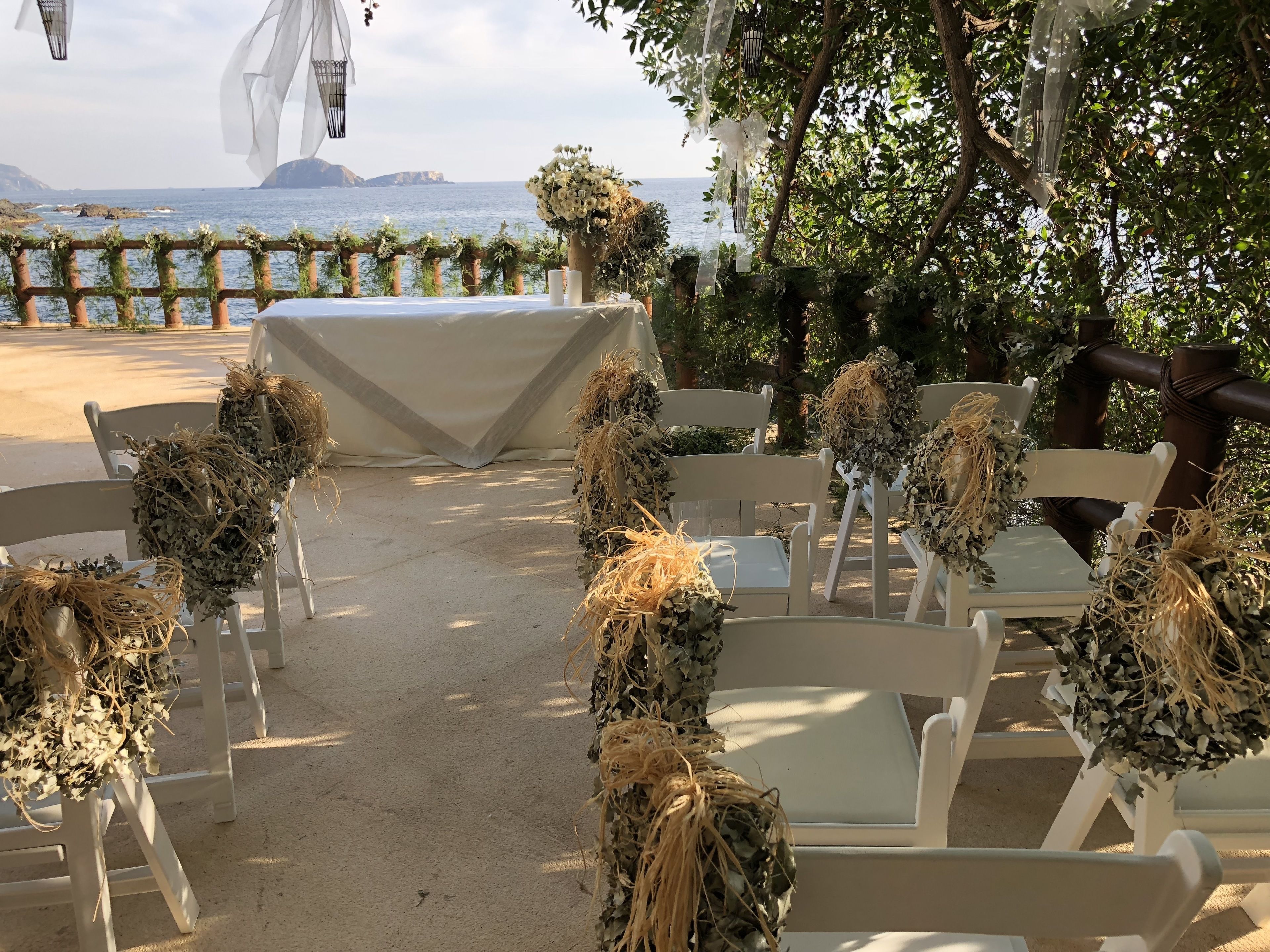 outdoor wedding area