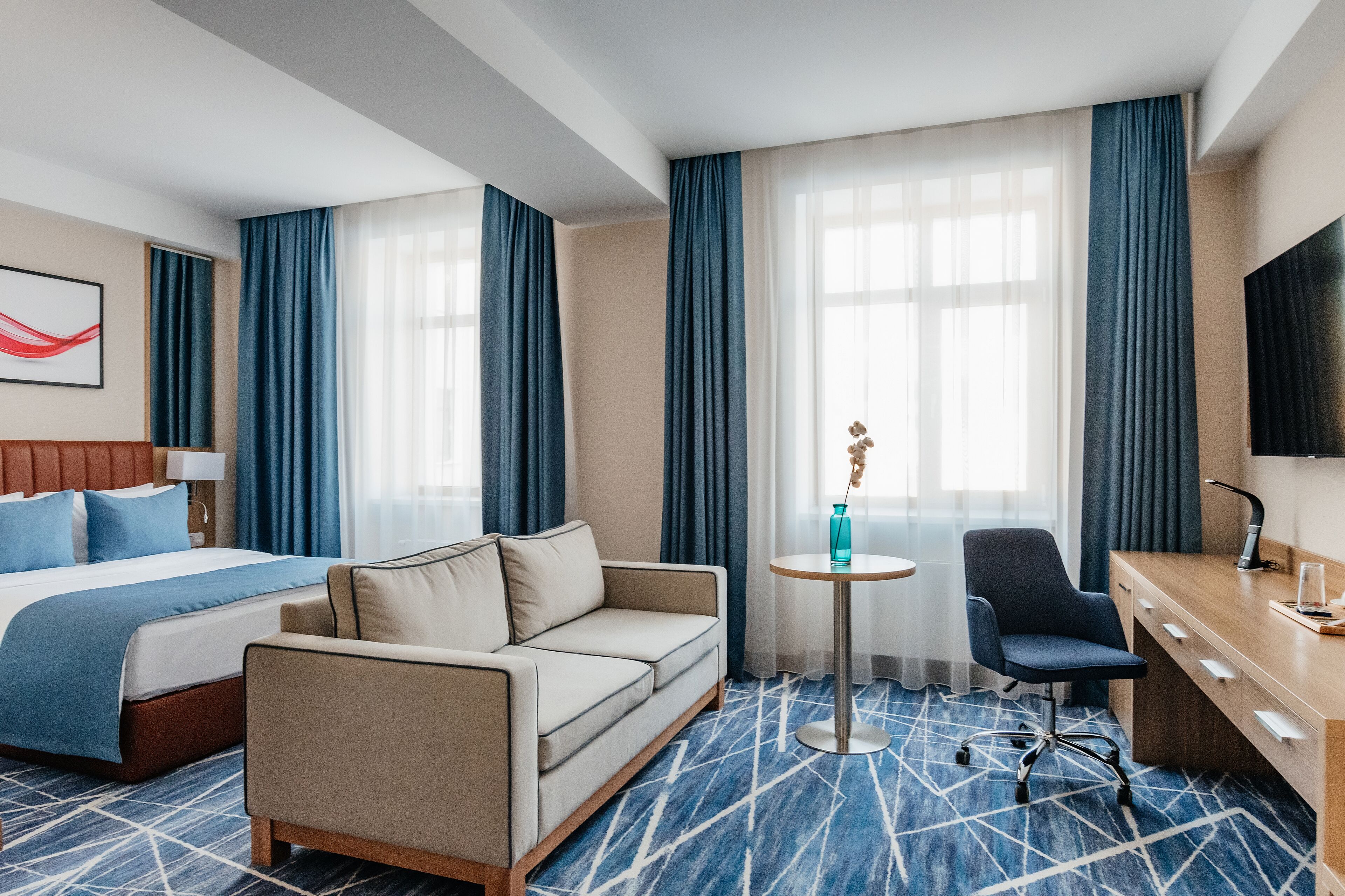 minibar, in-room safe, desk, blackout curtains