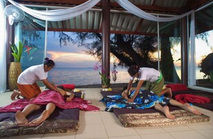 双人护理室、身体护理、泰式按摩、海滩按摩、身体磨砂、面部护理