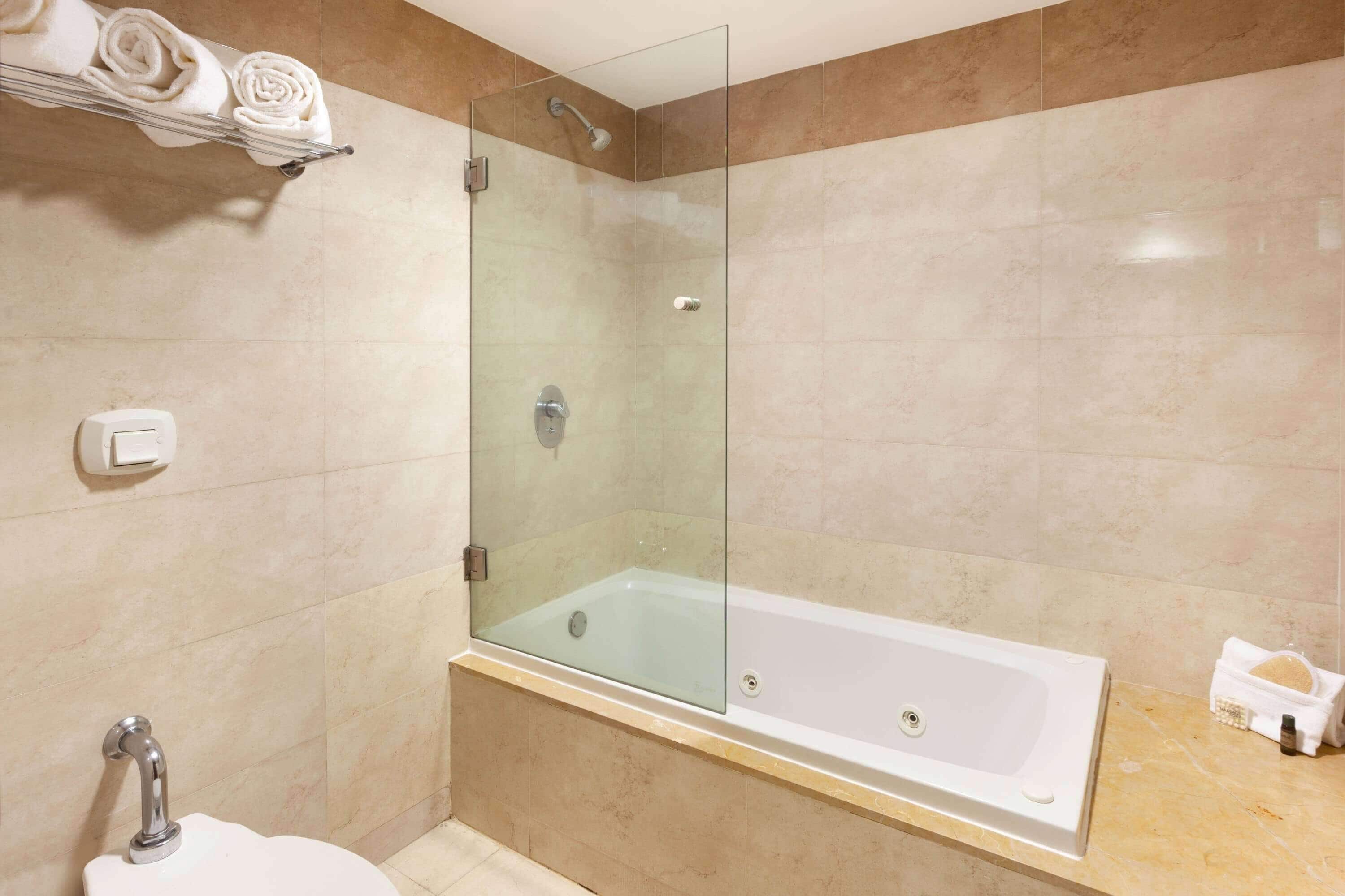 free toiletries, hair dryer, towels