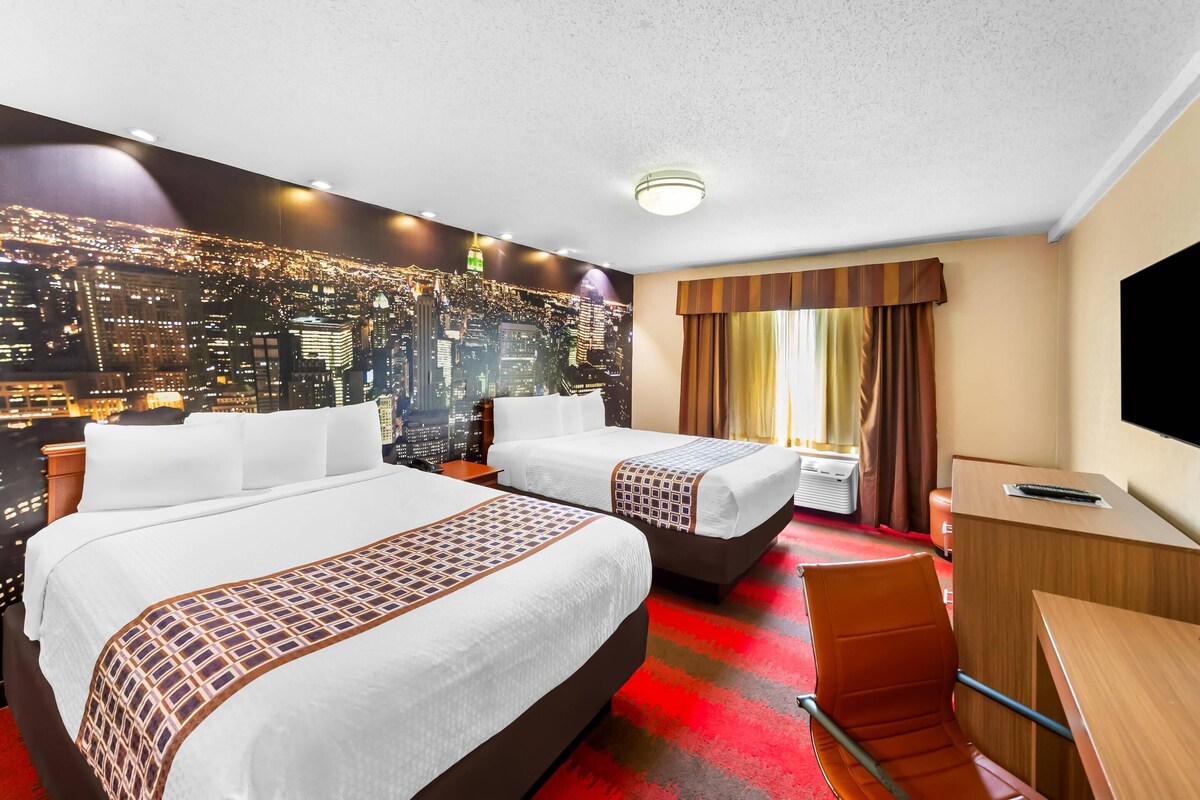 Standard Room, 2 Queen Beds | Desk, iron/ironing board, WiFi (free), bed sheets