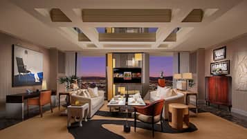 Flat-screen TV, pay movies