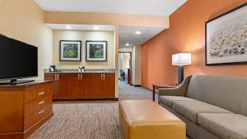 Desk, blackout curtains, iron/ironing board, free cots/infant beds