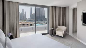 Executive Suite Fountain View | 1 quarto, roupas de cama premium, frigobar, cofres nos quartos